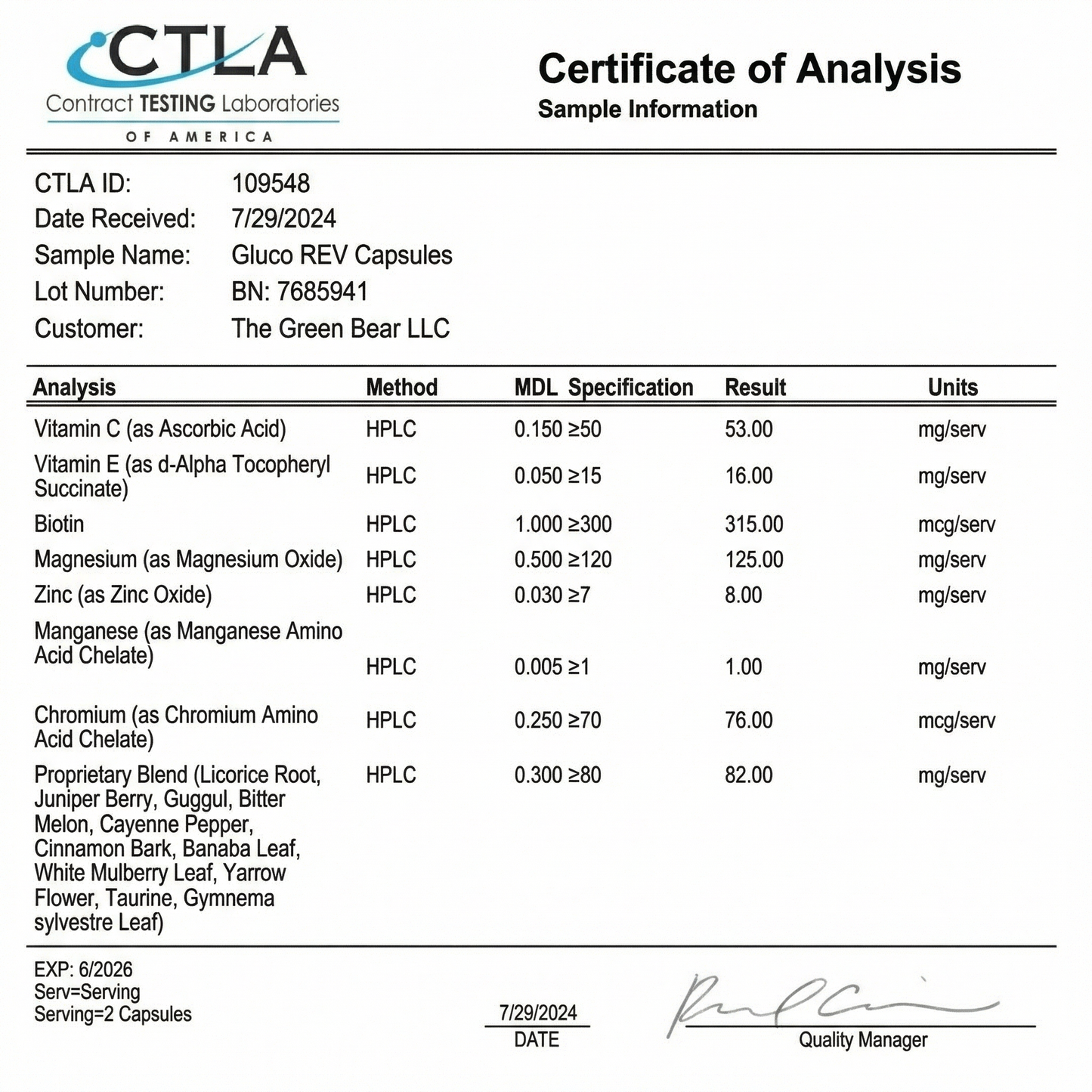 Gluco Rev - Blood Sugar and Appetite Control